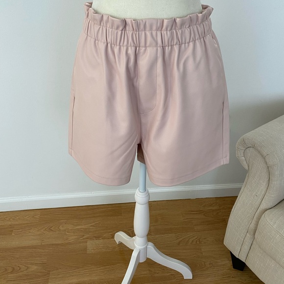 STEVE MADE WOMEN’S  FAUX LEATHER VEST AND SHORT PANTS SIZE M COLOR SEPIA ROSE - Picture 7 of 16